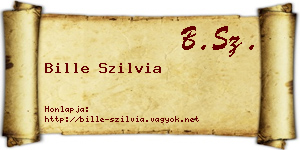 Bille Szilvia névjegykártya