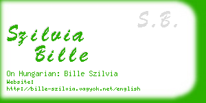 szilvia bille business card